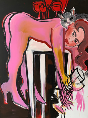 The Berlin-based art consultancy Artcadia Gallery is showing new, large-format works by German artist Elvira Bach in its first virtual 3D exhibition. The powerful images of the neo-expressionist and probably most famous contemporary German artist can be seen in several virtual rooms from March 26 to April 26, 2020. The exhibition can be reached at any time by anyone with Internet access at www.artcadia-gallery.com. Photo: Artcadia Gallery (PRNewsfoto/Artcadia Gallery)