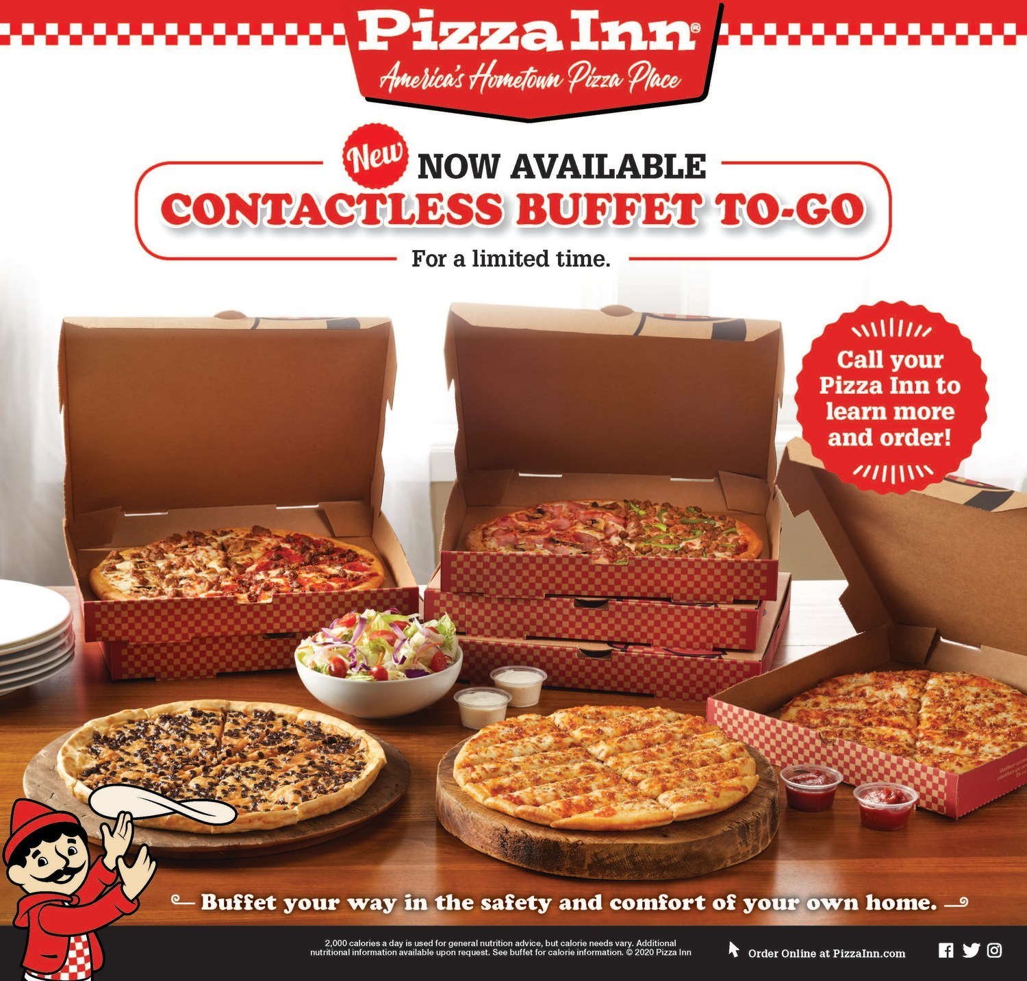 Pizza Inn Launches New Contactless Buffet To Go for Carryout and Delivery -  Mar 25, 2020