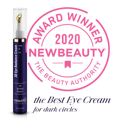 DefenAge® 3D Radiance Eye Cream Named "The Best Eye Cream for Dark Circles" by NewBeauty Magazine