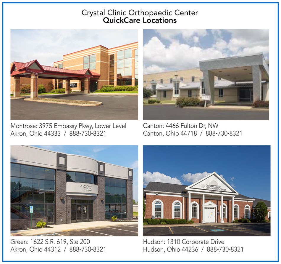 Crystal Clinic QuickCare Dedicated To Orthopaedic Injuries, A More