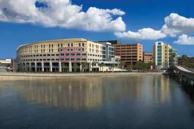 Tampa General Hospital Exterior with USF Medical Building taken from Davis Islands bridge