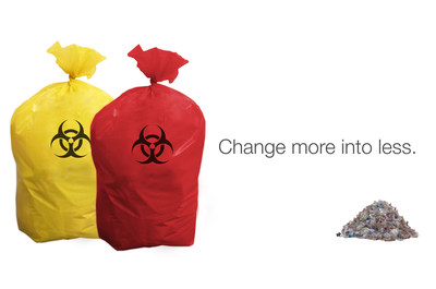 Envetec 200 system simultaneously shreds and disinfects infectious medical waste using a patented destruction and disinfection process that kills COVID-19 viruses along with all bacteria, spores and other pathogens that pose a danger to human health (PRNewsfoto/Technopath Clinical Diagnostics)