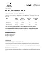 CU Inc. Q2-2020 Dividends (CNW Group/CU Inc.)