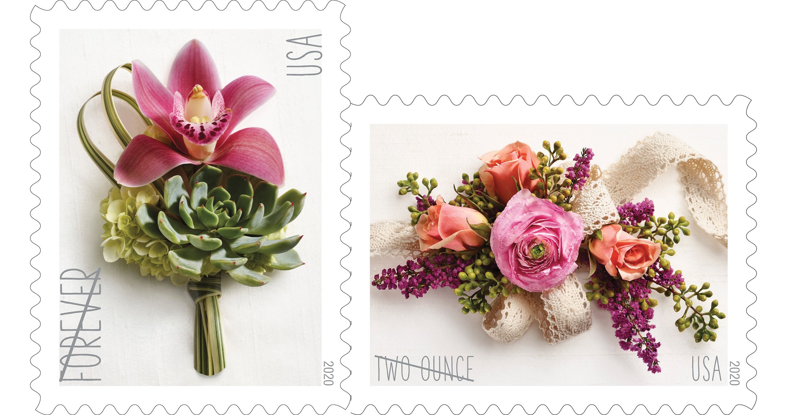Wedding Stamps Forever Stamps 2020 Contemporary Boutonniere -  Postagestampsdeals