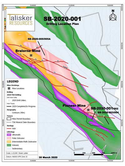 Drilling Location Plan (CNW Group/Talisker Resources Ltd)