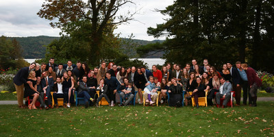 New Breed employees celebrate their yearly company retreat at Basin Harbor on Lake Champlain in Vermont.