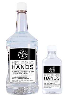 Holladay Distillery's "Helping Hands" Sanitizer