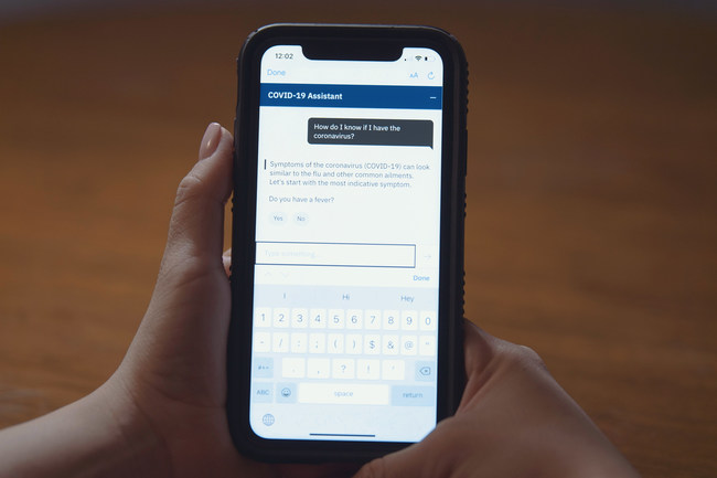 Watson Assistant for Citizens automates responses to frequently asked questions about COVID-19 on topics such as symptoms, testing and protective measures. (Credit: IBM) Watson Assistant for Citizens automates responses to frequently asked questions about COVID-19 on topics such as symptoms, testing and protective measures. (Credit: IBM)