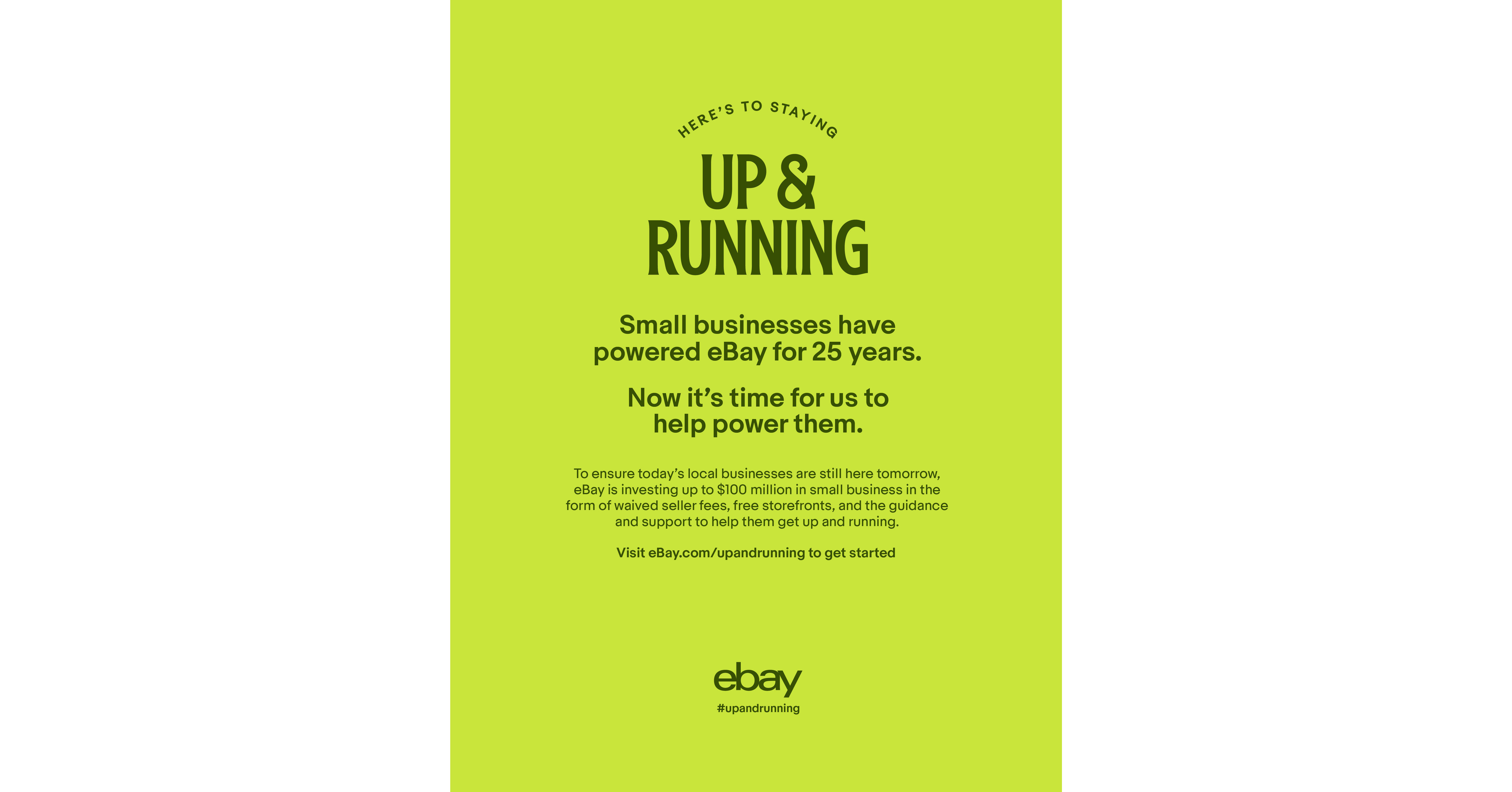 eBay Launches "Up & Running" To Immediately Bring Small Businesses Online