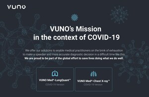 VUNO offers a suite of AI solutions in response to the COVID-19 outbreak: VUNO Med(R)- LungQuant(TM) and VUNO Med(R)-Chest X-ray(TM): COVID-19