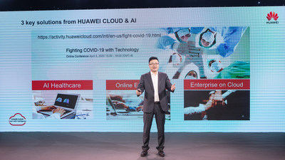 Deng Tao, presidente de mercados globais da HUAWEI CLOUD, lançou o plano de ação global (PRNewsfoto/HUAWEI CLOUD)