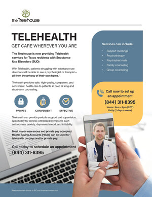 Addiction Campuses' The Treehouse Launches Telehealth For Substance Use Disorder