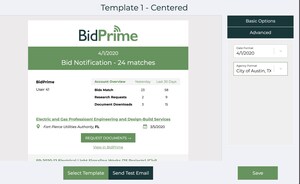 BidPrime Now Giving Customers Highly Flexible Control Over Presentation of Emails Alerting to Newest Gov't Solicitations