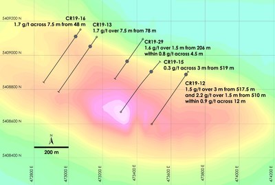 Figure 1 – PGM Zone – Initial Drilling Results - Crawford Nickel-Cobalt Sulphide Project, Ontario. (CNW Group/Canada Nickel Company Inc.)