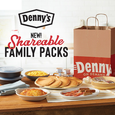 Available nationwide on Tuesday, April 7, Denny’s new Shareable Family Packs can satisfy your whole family’s Denny’s cravings without ever leaving the house.