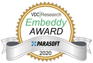 Parasoft wins 2020 VDC Research Embeddy Award for Its Artificial Intelligence (AI)  and Machine Learning (ML) Innovation