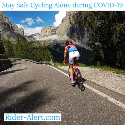 Cycling and running alone can be RISKY. Take "Rider Alert" with you! Rider-Alert.com