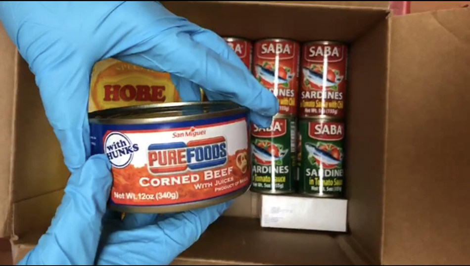 Care boxes donated to Pilipino Workers Center for Human Trafficking Survivors is made possible by Island Pacific Supermarket, in partnership with San Miguel Foods, SABA Sardines, and Hobe Bihon.