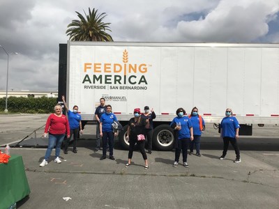 IEHP employees stand ready to lend a helping hand at Feeding America Riverside San Bernardino's drive-thru event on April 4, 2020.