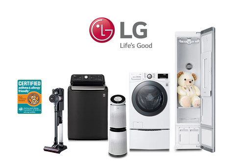 LG Electronics USA offers an expanded portfolio of home appliances CERTIFIED asthma & allergy friendly® by the experts at the Asthma and Allergy Foundation of America (AAFA) for their advanced cleaning and sanitization capabilities.