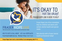 Fraser Hope Line Connects Individuals to a Mental Health Professional Immediately
