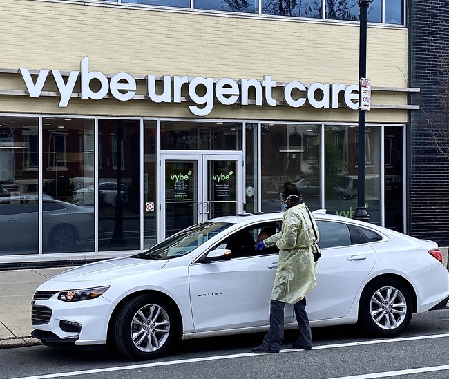 Driveup COVID19 Testing Available at vybe urgent care