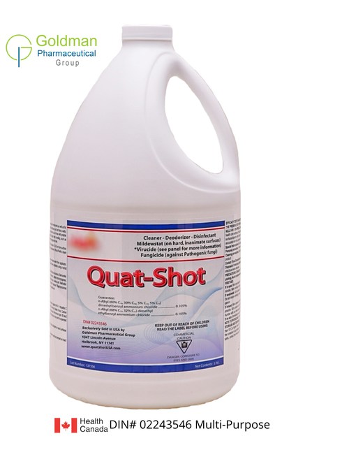 "Quat-Shot™" Disinfectant Expected to Inactivate COVID-19, Distributed Exclusively in US by Goldman Pharmaceutical Group