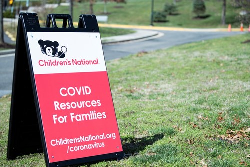 COVID-19 Drive-Thru Testing Center at Children’s National Hospital in Washington, D.C.