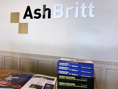 Brett Postelli has published multiple books and articles that sit on display in the AshBritt office.