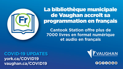 La bibliothque municipale de Vaughan accrot sa programmation en franais (Groupe CNW/City of Vaughan)