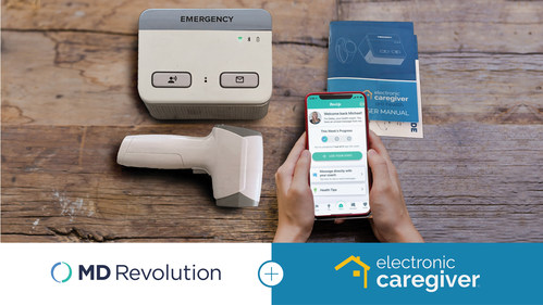 Electronic Caregiver has partnered with MD Revolution, Inc. to provide health practices with remote patient monitoring technology. Pictured is Electronic Caregiver's Pro Health system alongside MD Revolution's RevUp software platform.