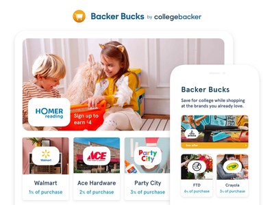 The ability to save for college while you shop with CollegeBacker's Backer Bucks offers is available on desktop web and mobile devices.