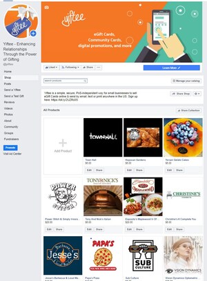 Yiftee Supports Local Businesses With eGift Cards on Facebook and Instagram