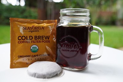 Mayorga's latest product offering featuring its organic Cafe Cubano. Filter packs to make cold brew coffee at home.