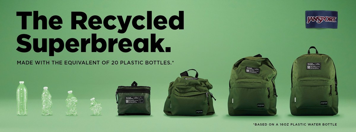 JanSport Launches the Recycled SuperBreak, their First Backpack with 100%  Recycled Fabric