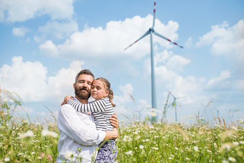 Renewable energy benefits future generations. Conserving energy and using renewable energy helps protect the environment for the generations yet unborn and saves depleting energy resources for our future generations. (PRNewsfoto/Starion Energy, Inc.)