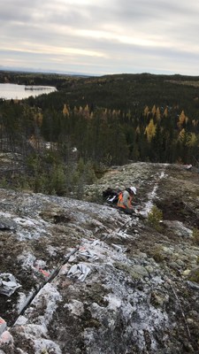 Frontier Lithium, Spark Pegmatite Channels (CNW Group/Frontier Lithium Inc.)