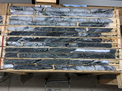 Intense quartz – sulphide – chlorite alteration over wide intervals, example from near Target 1 area (CNW Group/Mineral Mountain Resources Ltd.)