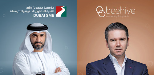 Abdul Baset Al Janahi, CEO of Dubai SME, and Craig Moore, Founder and CEO of Beehive