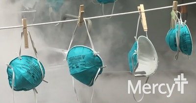 Mercy uses a hydrogen peroxide misting system to kill viruses and bacteria.