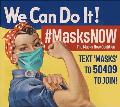 The Masks Now Coalition is a national volunteer organization who gives everyone a free-personal mask pattern. Just text masks to 50409 to download a free pattern or volunteer today. No sewing skills required!