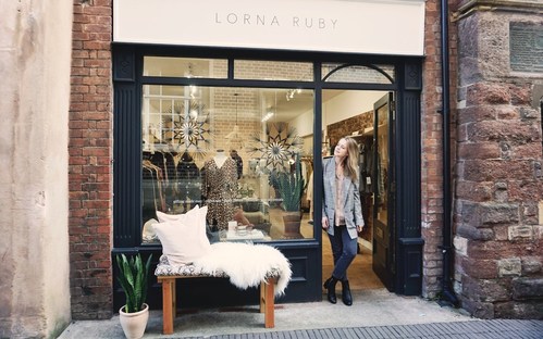 Lorna Ruby, owner of Atterley boutique Lorna Ruby in Exeter, Devon, United Kingdom.