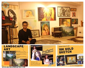Artist Dhanraj S. Shelke Brings 24k Pure Gold Artwork Online for his Buyers