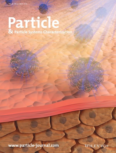 The cover of international journal "Particle & Particle Systems Characterization"'s April issue