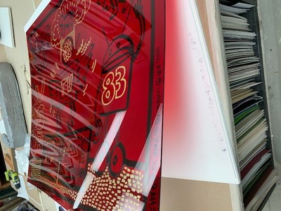 Opening Up the Red Haring: Photo Series Documents Unframing of Rare Artwork