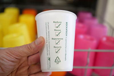 EcoCore mouldings are very durable, can feature in-mould labels for impactful branding and may be washed hundreds of times to enable reuse.