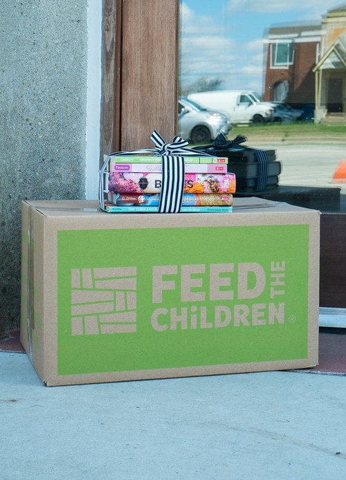 Boxes of food and essentials from Feed the Children are being delivered to families homes.