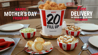 Since 1952, KFC has been bringing families together for Mother’s Day with a bucket of the Colonel’s famous fried chicken. To continue the tradition, send mom a classic KFC $20 Fill Up to enjoy during your (virtual) date, or send her food for today and tomorrow, with a $30 Fill Up. For a limited time, delivery is free for orders over $20.