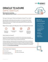 Oracle is both certified and supported to run inside Azure. With the recent announcements regarding the interconnected partnership, Data Intensity offers a truly scalable enterprise cloud platform that fits with many companies’ ongoing investment in Microsoft Cloud Services.