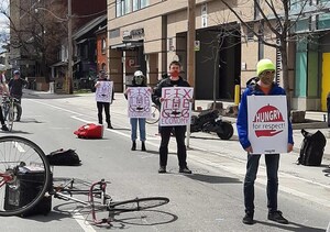 Media Advisory - Happening Now: Foodsters United, CUPW Protest at Foodora HQ